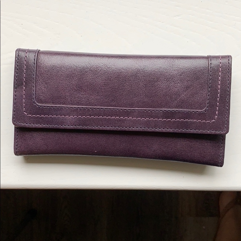 Purple leather wallet
